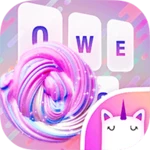 rainbow unicorn slime keyboard theme for girls android application logo